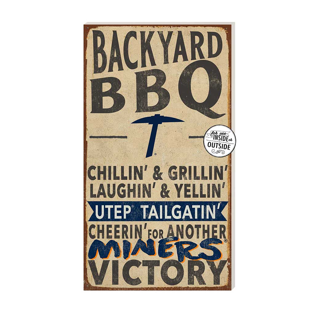 11x20 Indoor Outdoor BBQ Sign Texas at El Paso Miners