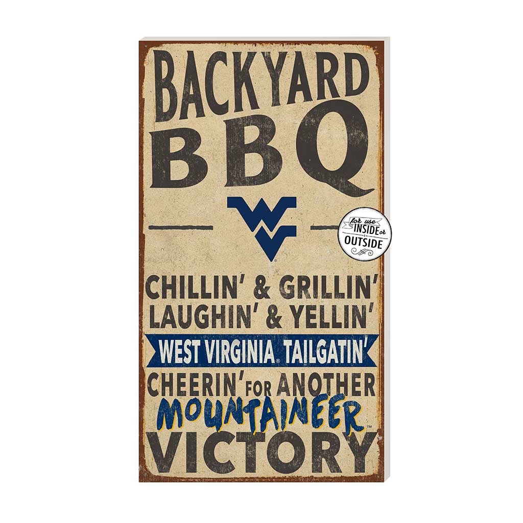 11x20 Indoor Outdoor BBQ Sign West Virginia Mountaineers