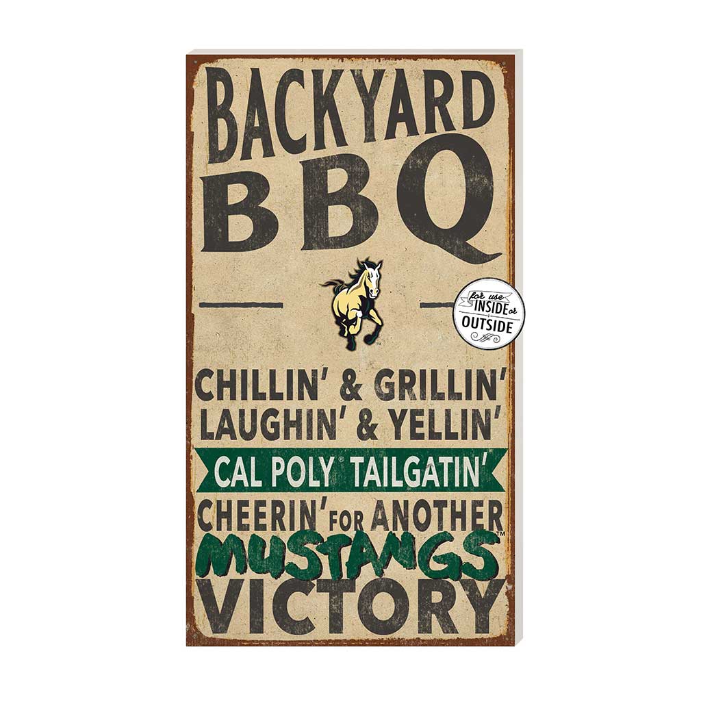 11x20 Indoor Outdoor BBQ Sign California Polytechnic State Mustangs