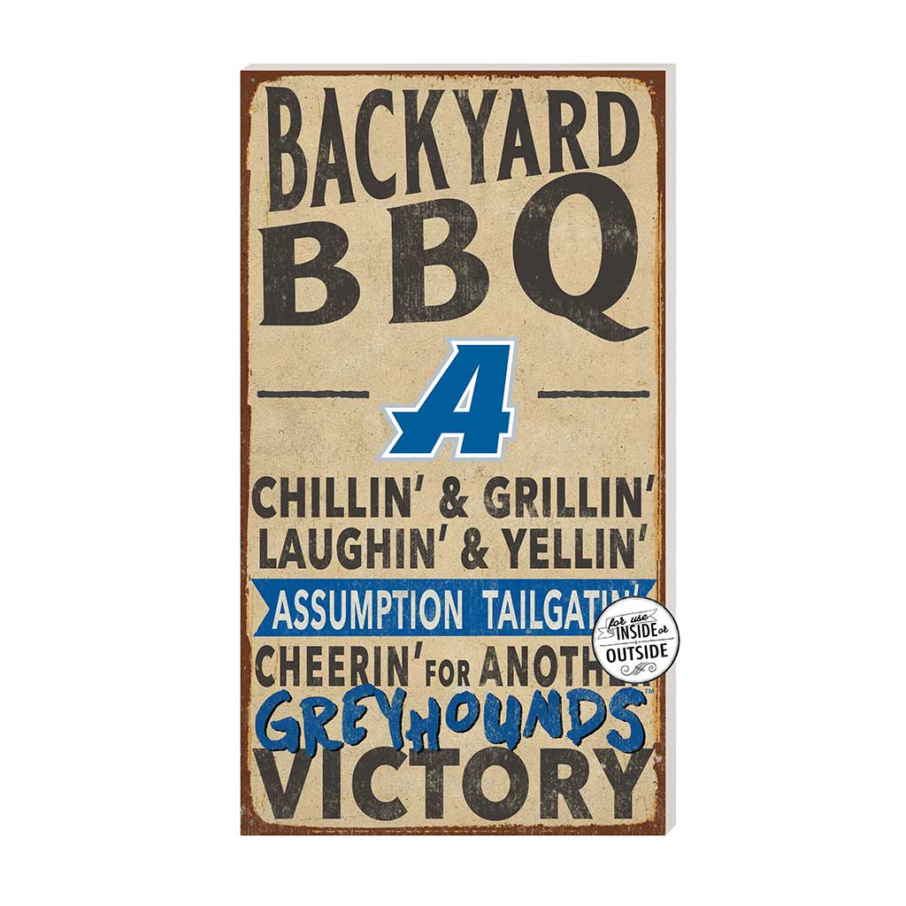 11x20 Indoor Outdoor BBQ Sign Assumption College GREYHOUNDS
