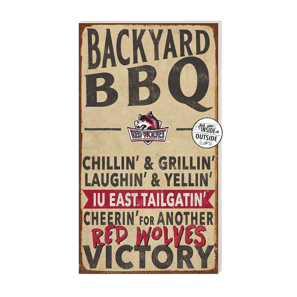 11x20 Indoor Outdoor BBQ Sign Indiana University East Red Wolves