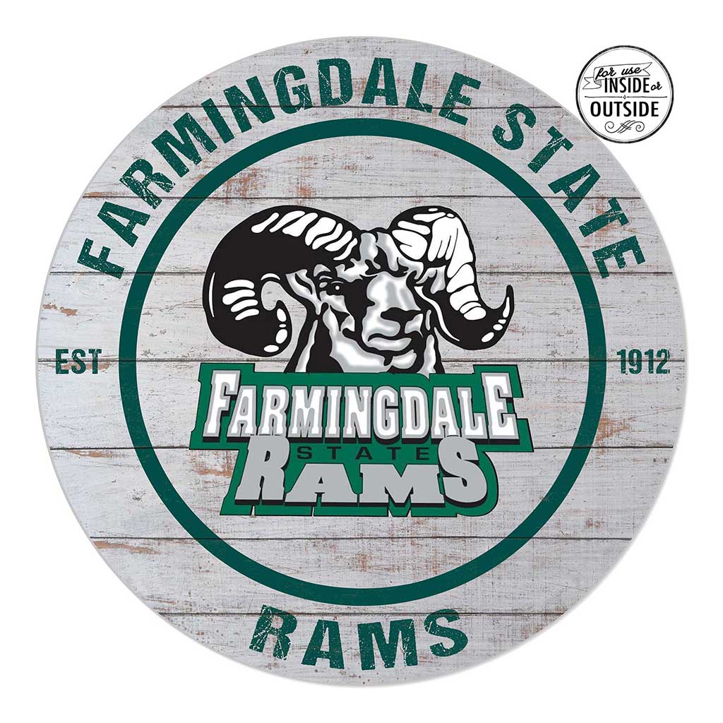 20x20 Indoor Outdoor Weathered Circle Farmingdale State College (SUNY) Rams