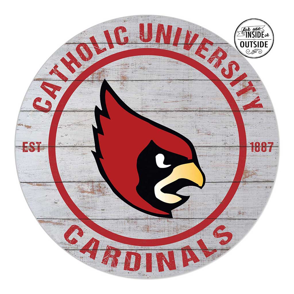 20x20 Indoor Outdoor Weathered Circle The Catholic University of America Cardinals