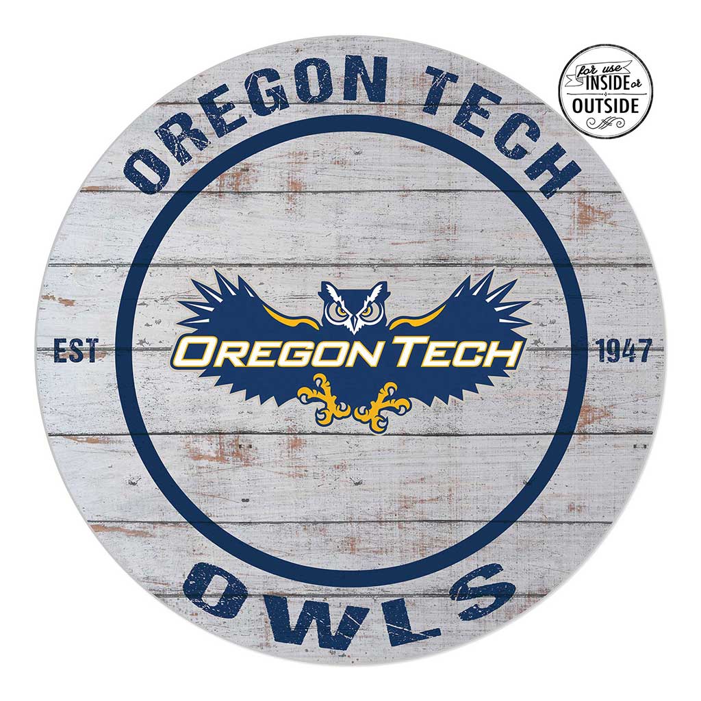20x20 Indoor Outdoor Weathered Circle Oregon Institute of Technology Owls