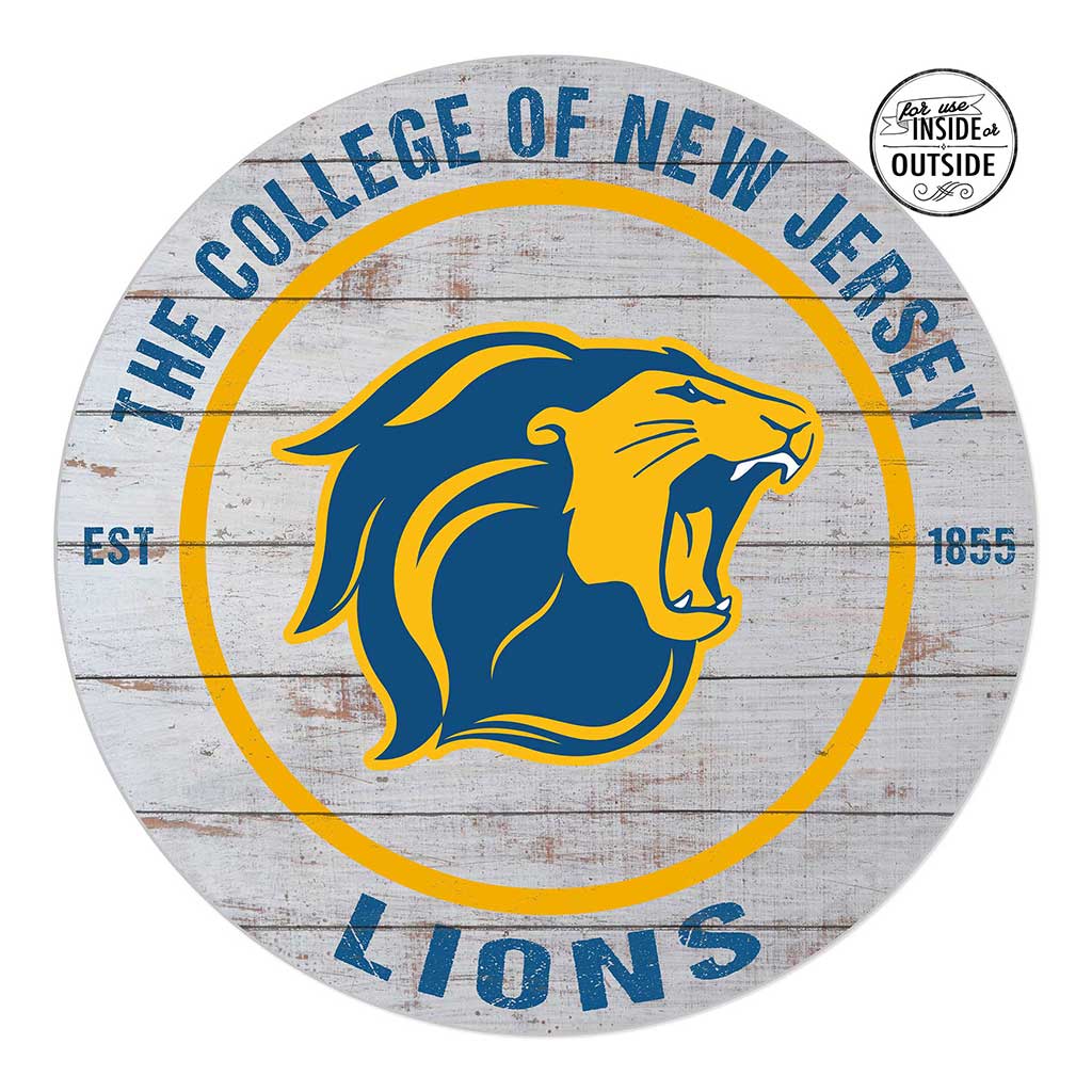 20x20 Indoor Outdoor Weathered Circle The College of New Jersey Lions
