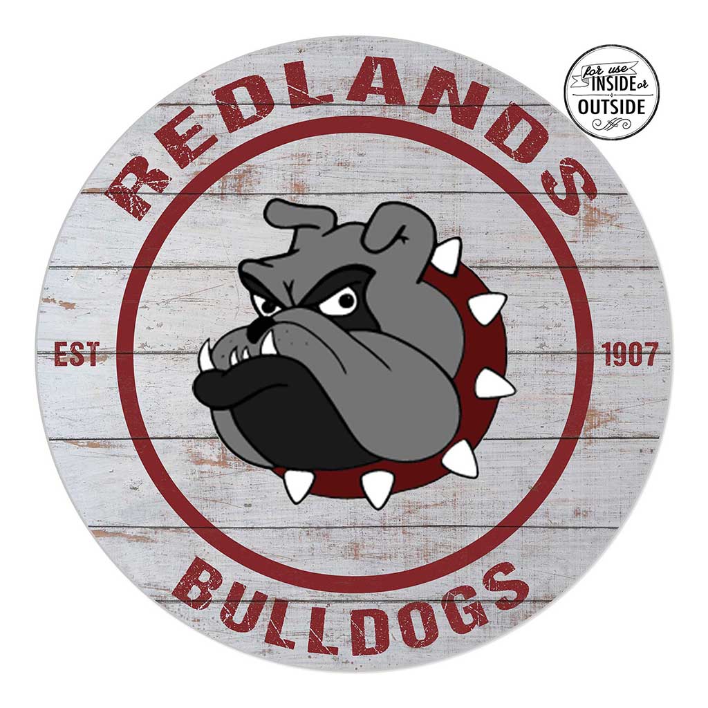 20x20 Indoor Outdoor Weathered Circle University of Redlands Bulldogs