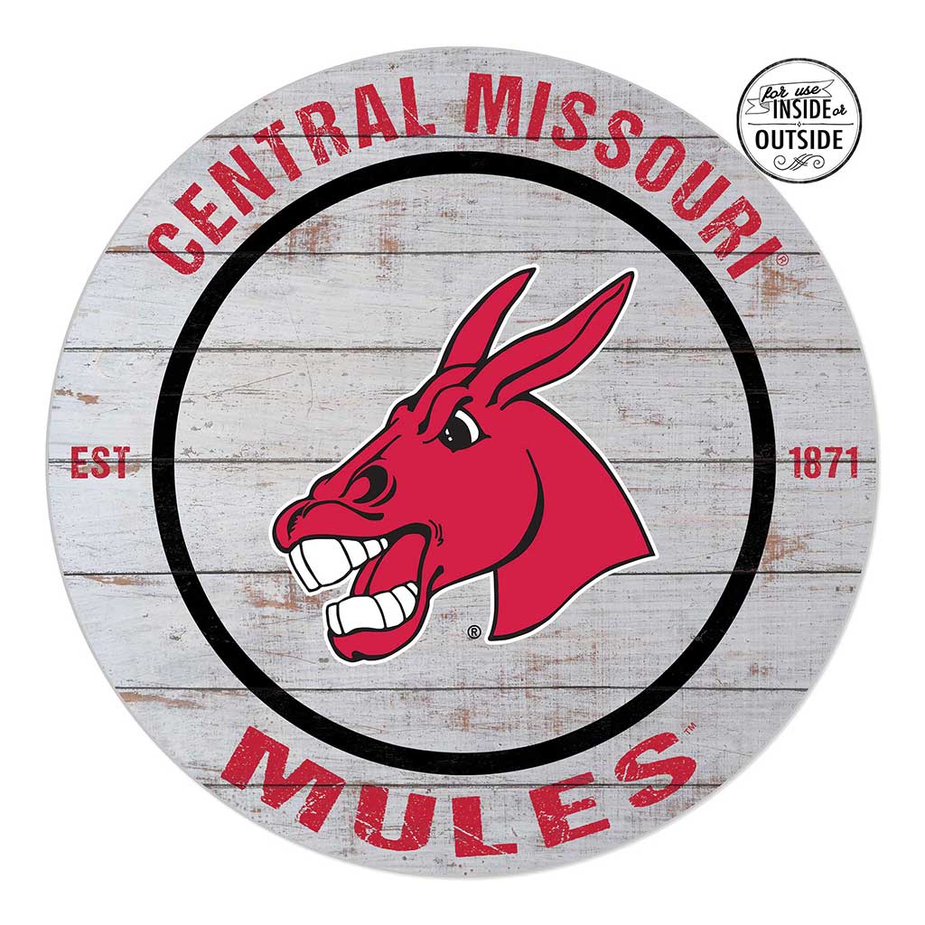 20x20 Indoor Outdoor Weathered Circle Central Missouri Mules