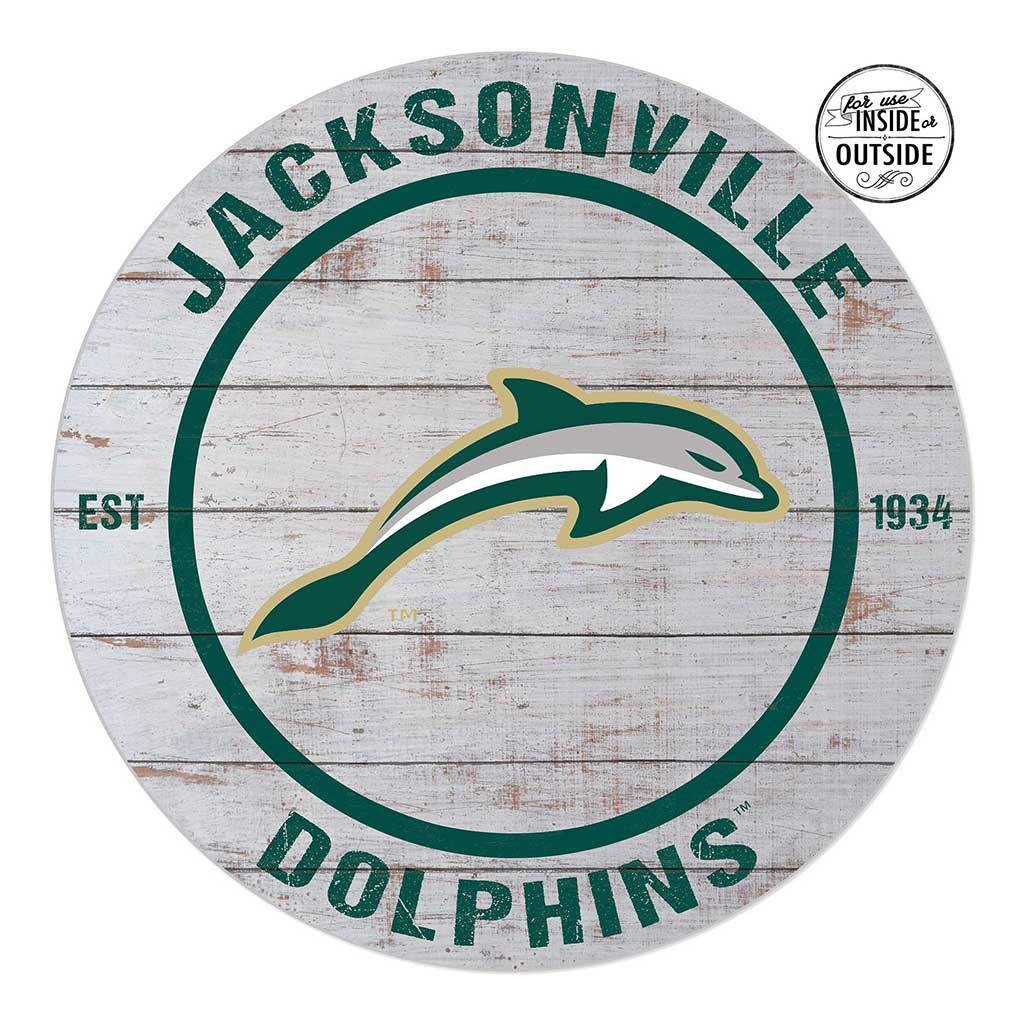 20x20 Indoor Outdoor Weathered Circle Jacksonville Dolphins