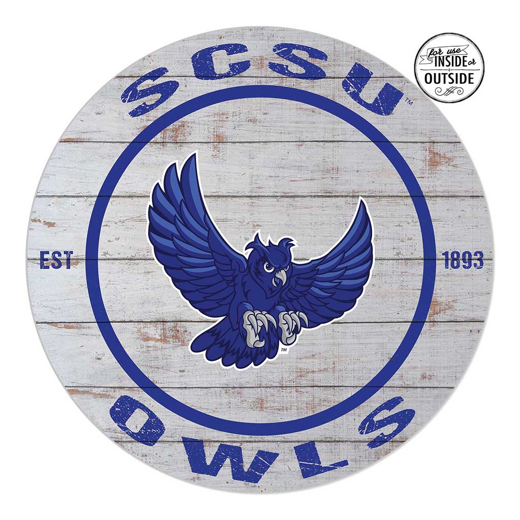 20x20 Indoor Outdoor Weathered Circle Southern Connecticut State Owls