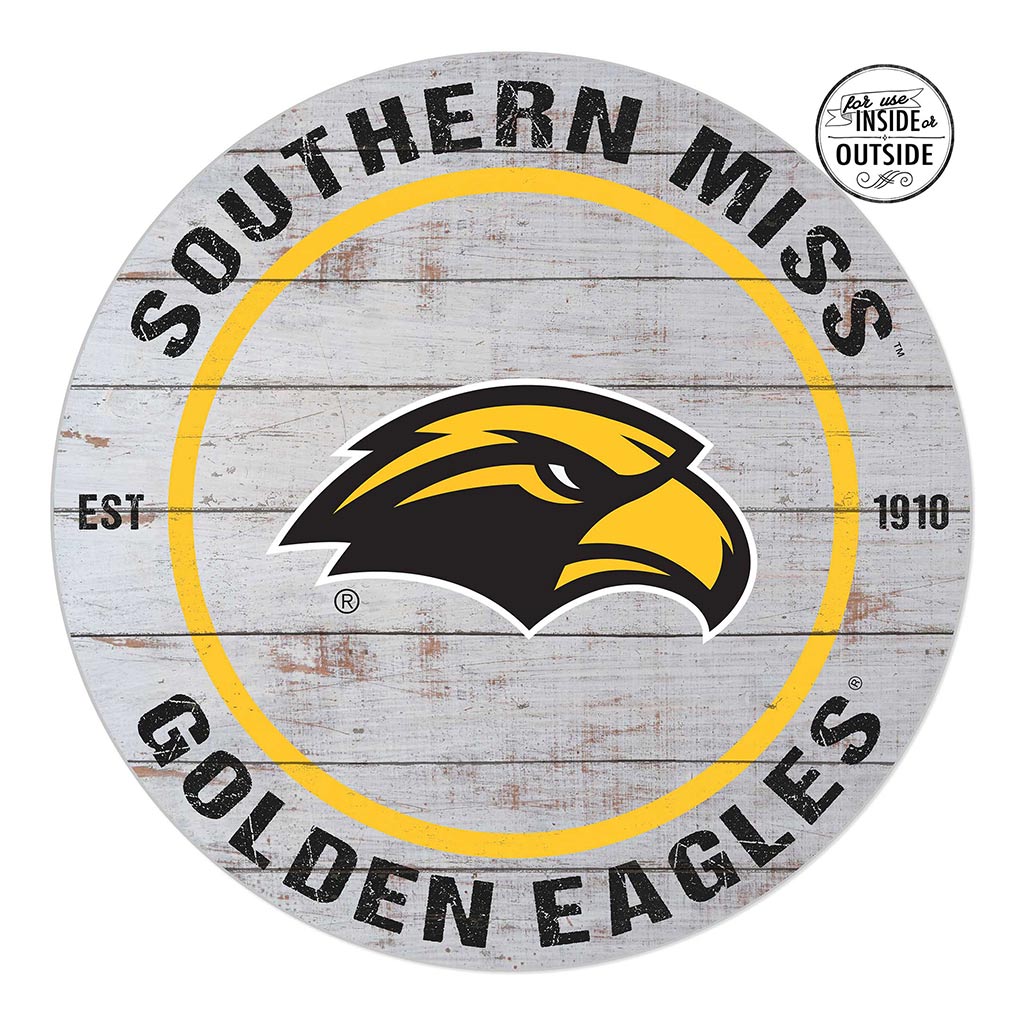 20x20 Indoor Outdoor Weathered Circle Southern Mississippi Golden Eagles