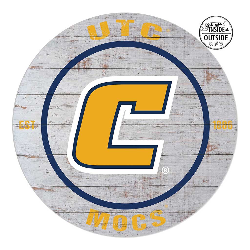 20x20 Indoor Outdoor Weathered Circle Tennessee Chattanooga Mocs