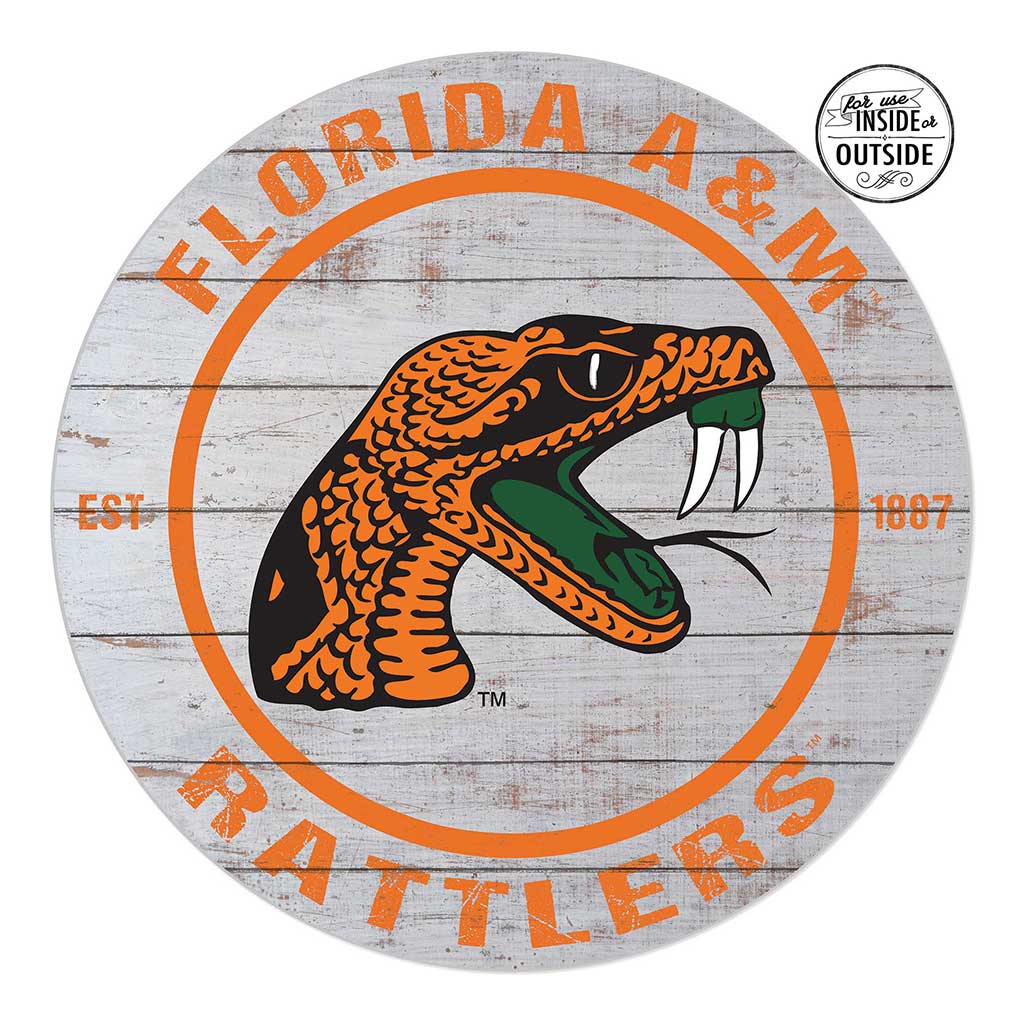 20x20 Indoor Outdoor Weathered Circle Florida A&M Rattlers