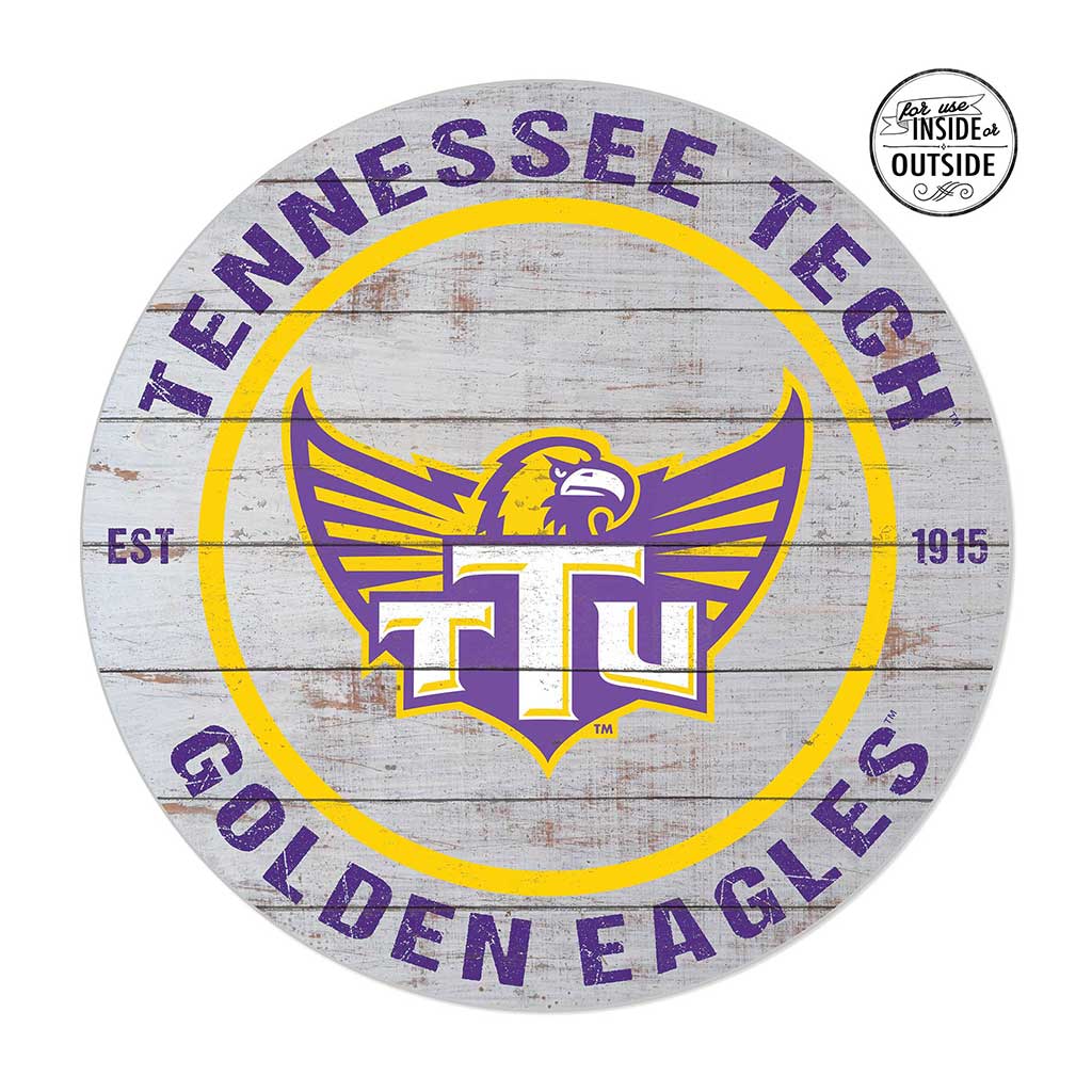20x20 Indoor Outdoor Weathered Circle Tennessee Tech Golden Eagles