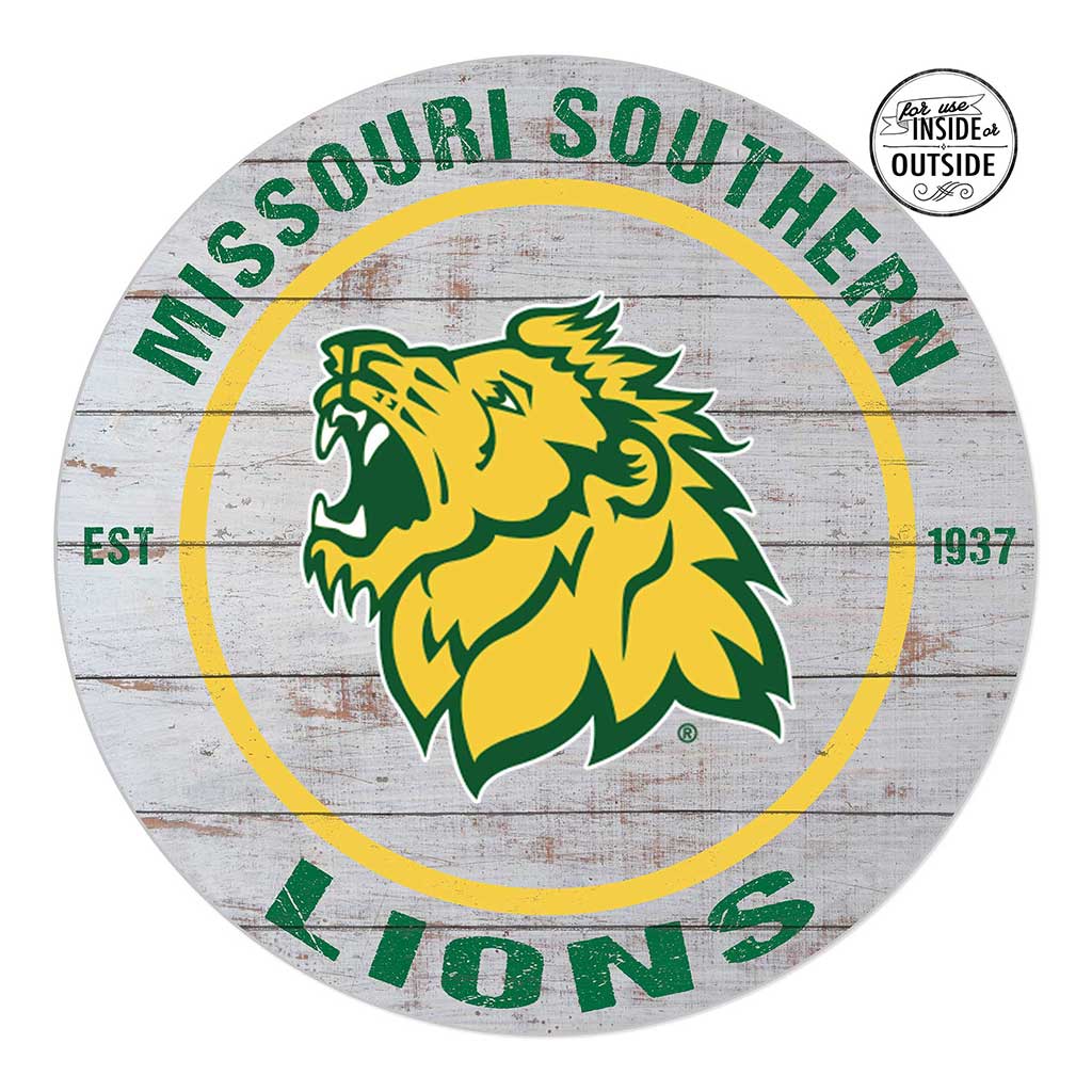 20x20 Indoor Outdoor Weathered Circle Missouri Southern State University Lions
