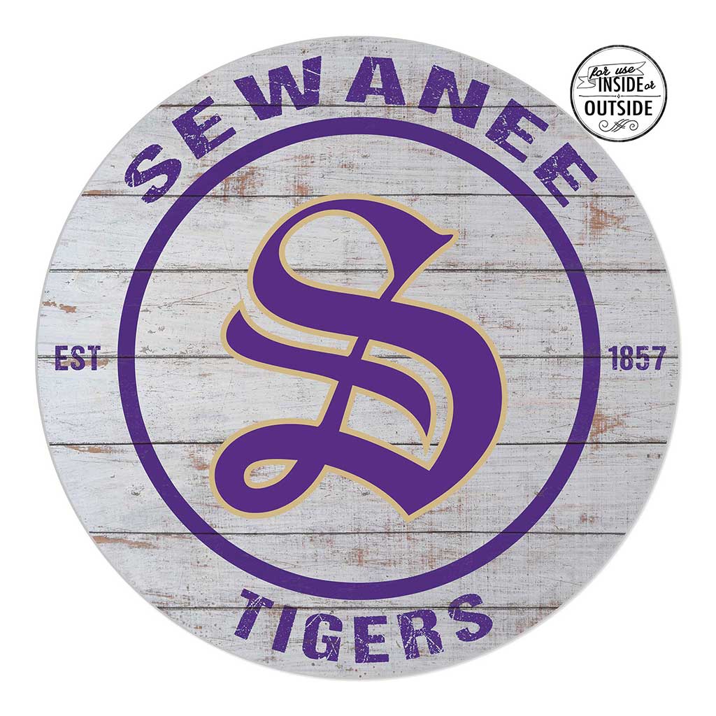 20x20 Indoor Outdoor Weathered Circle Sewanee - The University of the South Tigers