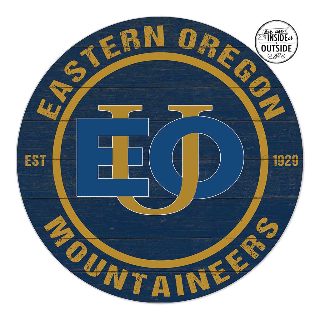 20x20 Indoor Outdoor Colored Circle Eastern Oregon University Mountaineers