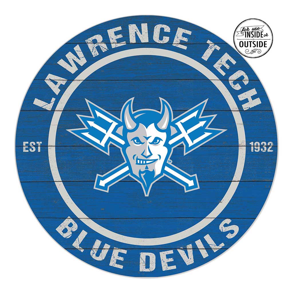 20x20 Indoor Outdoor Colored Circle Lawrence Technological University Blue Devils