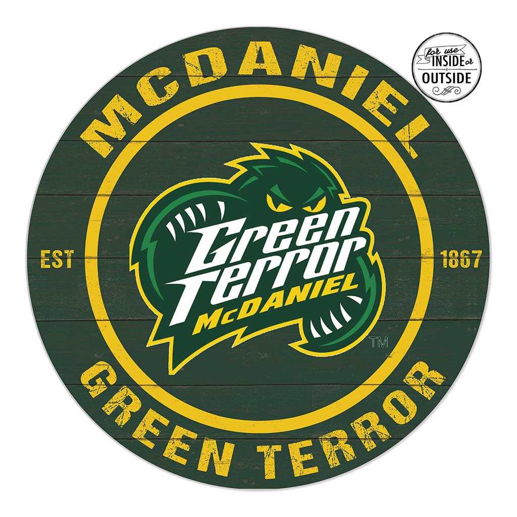 20x20 Indoor Outdoor Colored Circle McDaniel College Green Terror