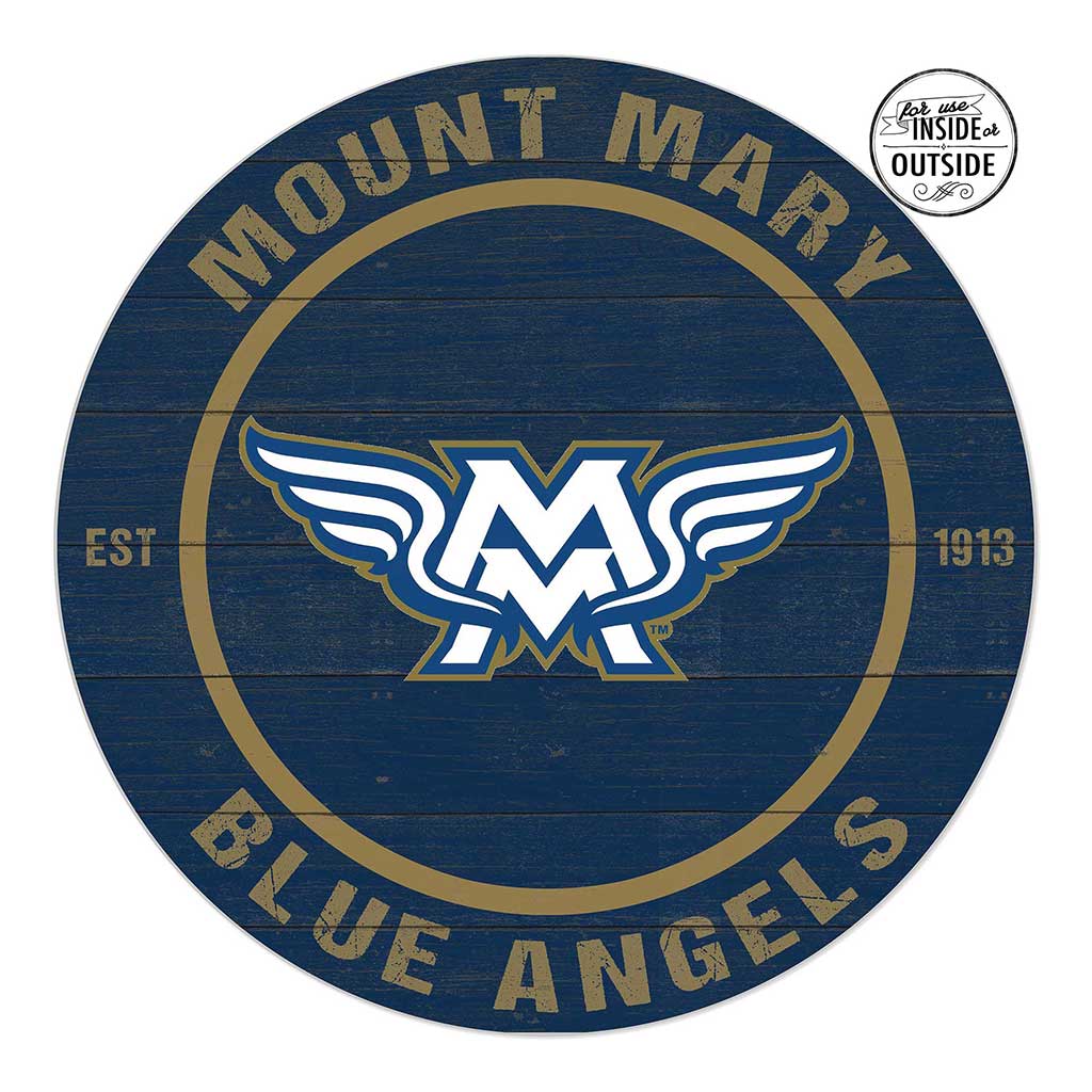 20x20 Indoor Outdoor Colored Circle Mount Mary University Blue Angels