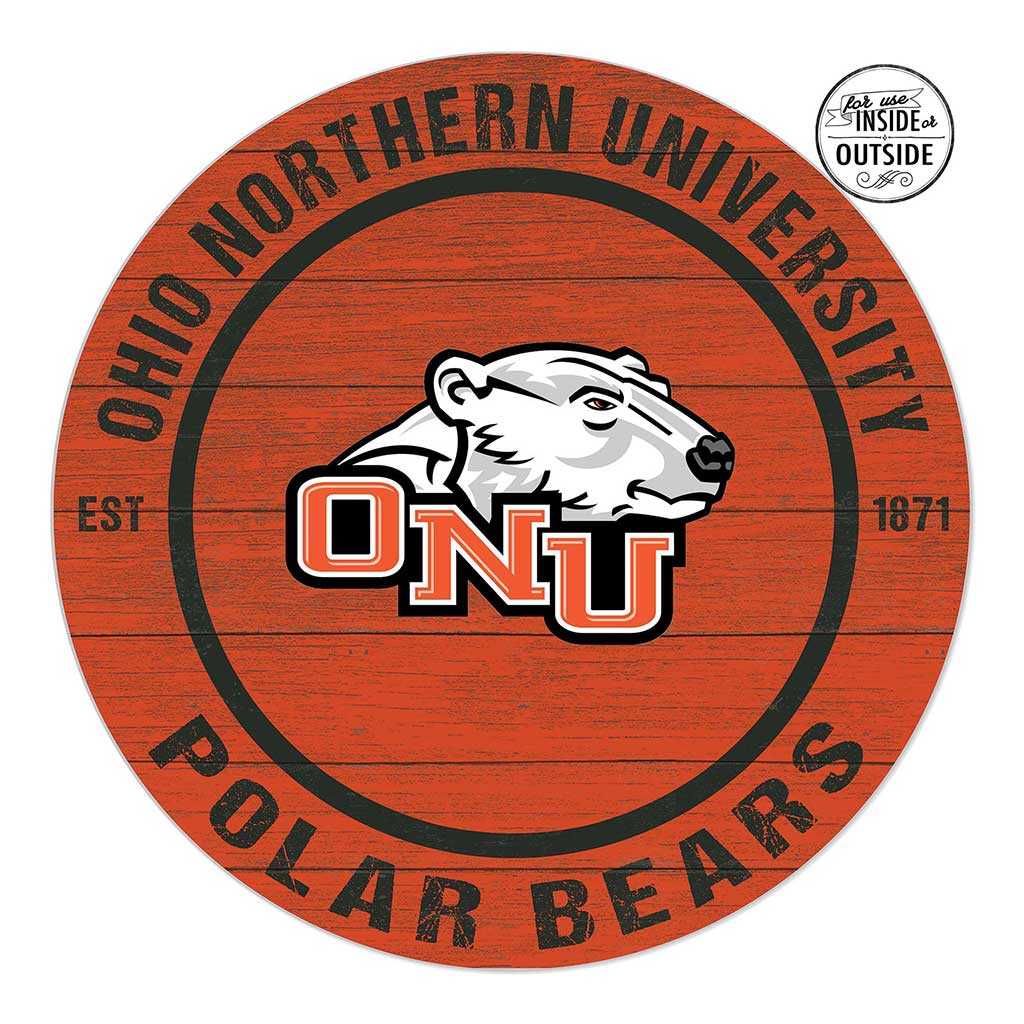 20x20 Indoor Outdoor Colored Circle Ohio Northern University Polar Bears