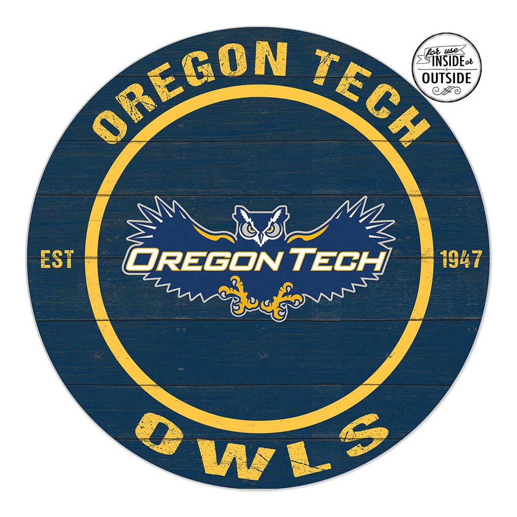 20x20 Indoor Outdoor Colored Circle Oregon Institute of Technology Owls