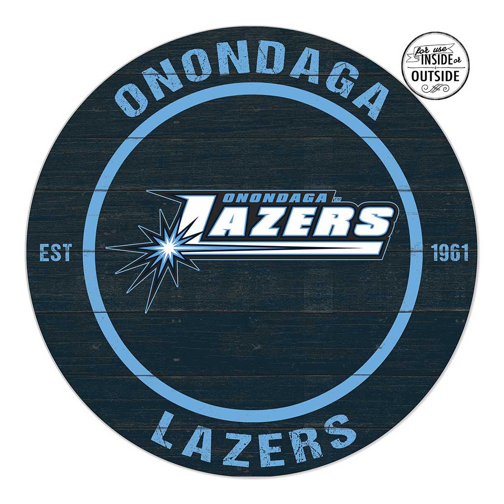 20x20 Indoor Outdoor Colored Circle Onondaga Community College Lazers