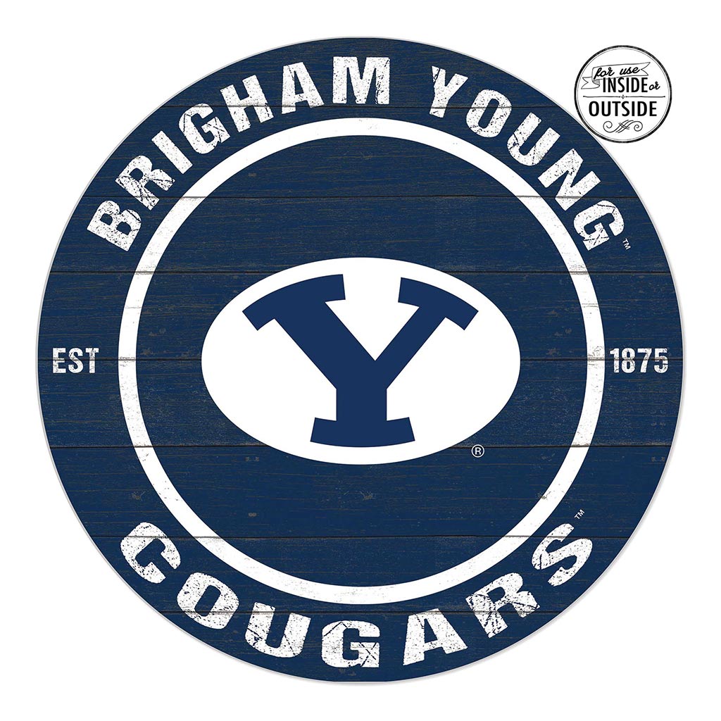 20x20 Indoor Outdoor Colored Circle Brigham Young Cougars