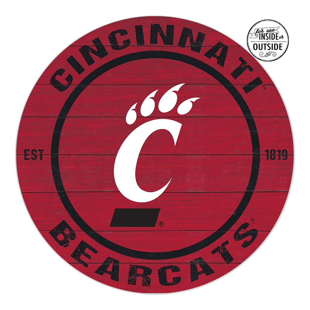 20x20 Indoor Outdoor Colored Circle Cincinnati Bearcats