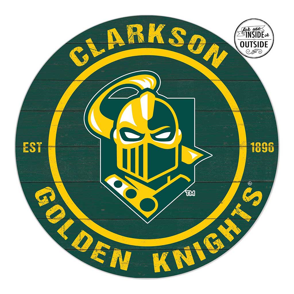 20x20 Indoor Outdoor Colored Circle Clarkson University Golden Knights