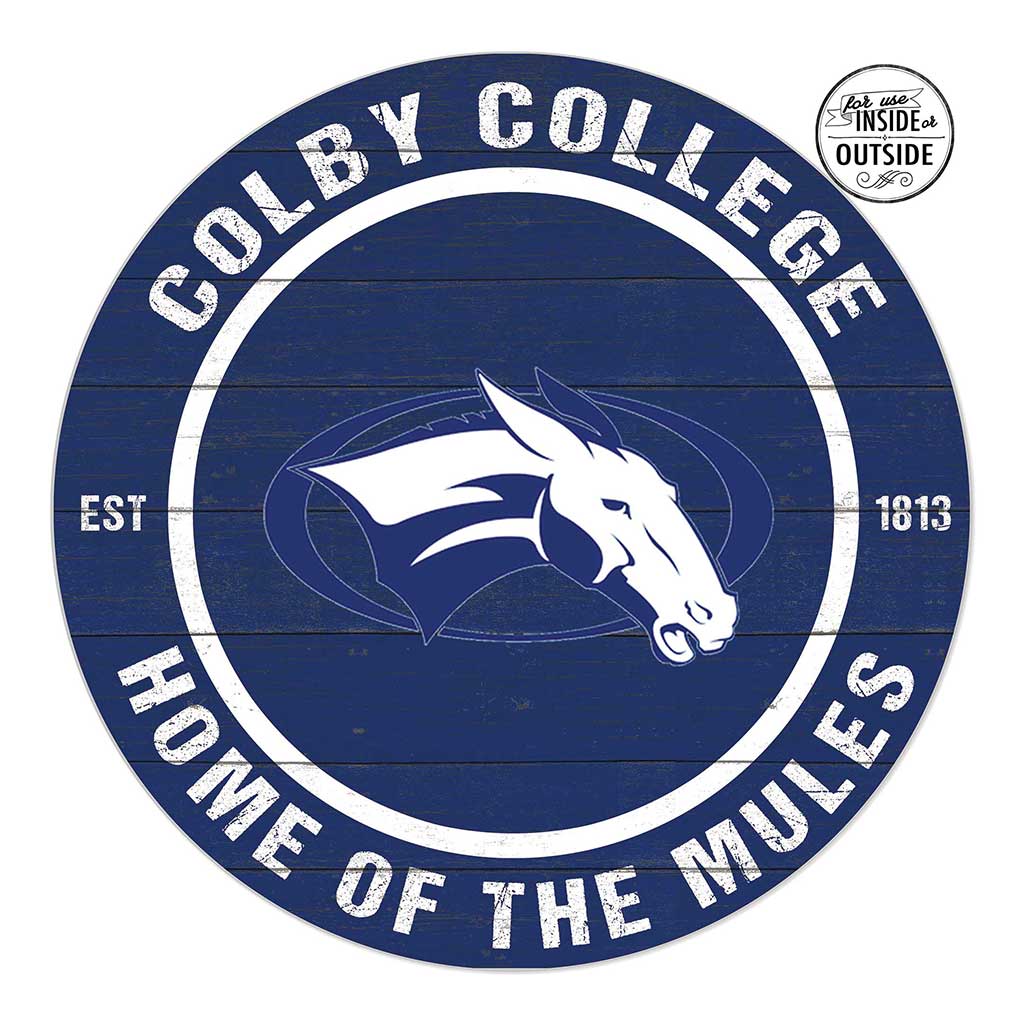 20x20 Indoor Outdoor Colored Circle Colby College White Mules