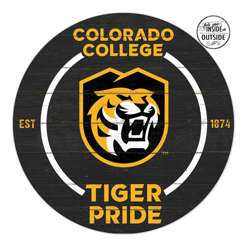 20x20 Indoor Outdoor Colored Circle Colorado College Tigers