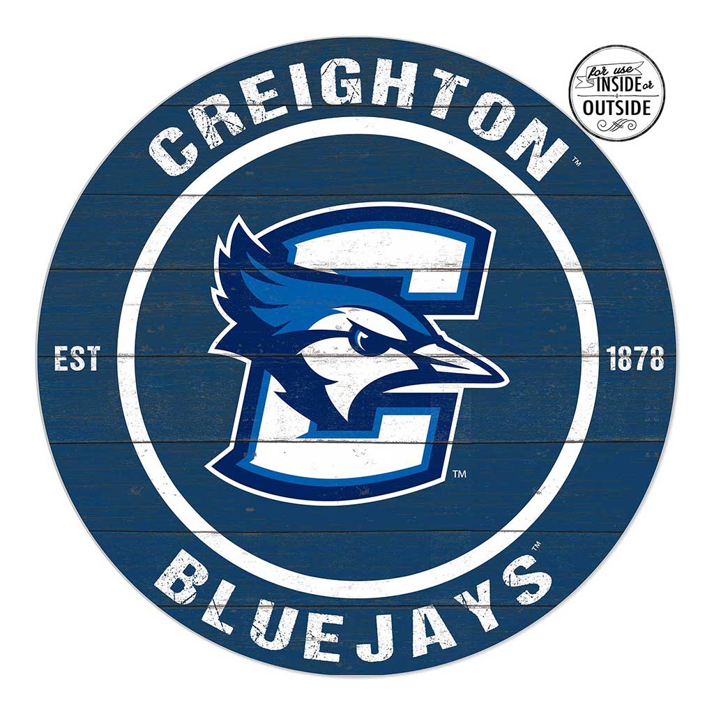 20x20 Indoor Outdoor Colored Circle Creighton Bluejays