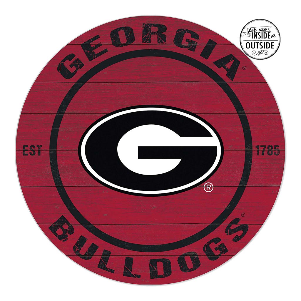 20x20 Indoor Outdoor Colored Circle Georgia Bulldogs
