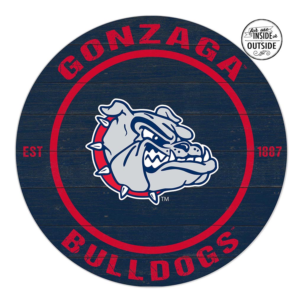 20x20 Indoor Outdoor Colored Circle Gonzaga Bulldogs
