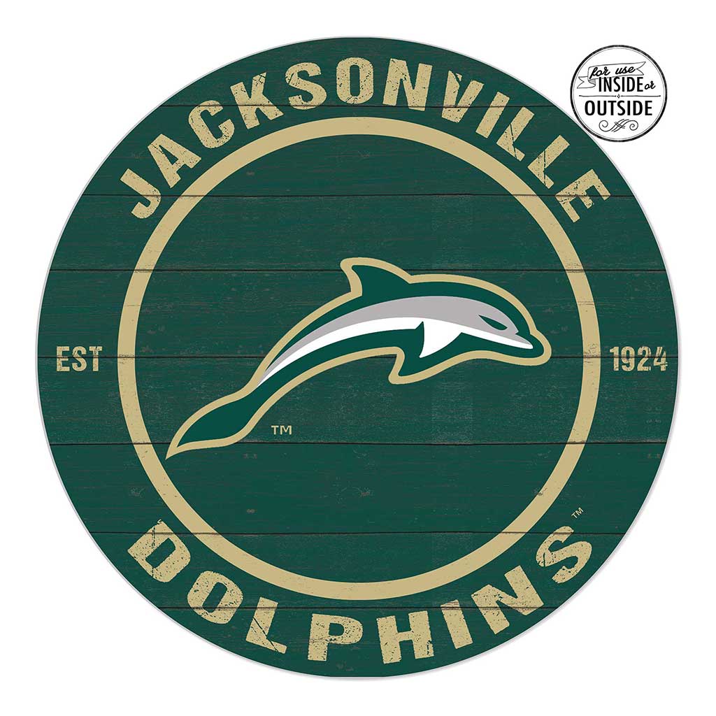 20x20 Indoor Outdoor Colored Circle Jacksonville Dolphins