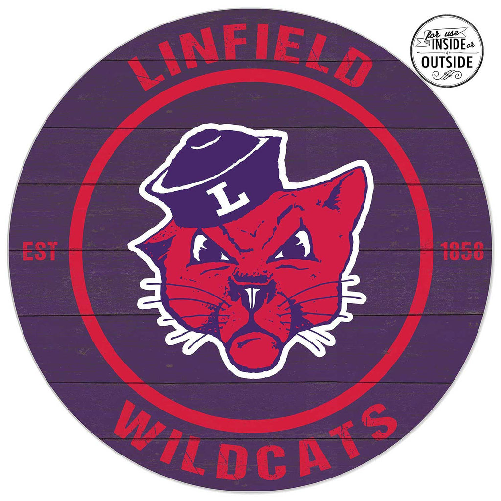 20x20 Indoor Outdoor Colored Circle Linfield College Wildcats