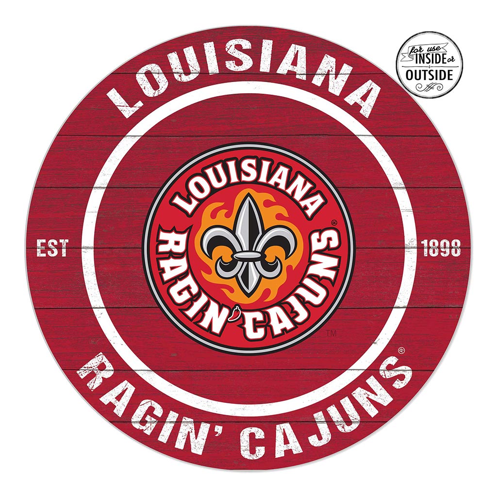 20x20 Indoor Outdoor Colored Circle Louisiana State Lafayette Ragin Cajuns