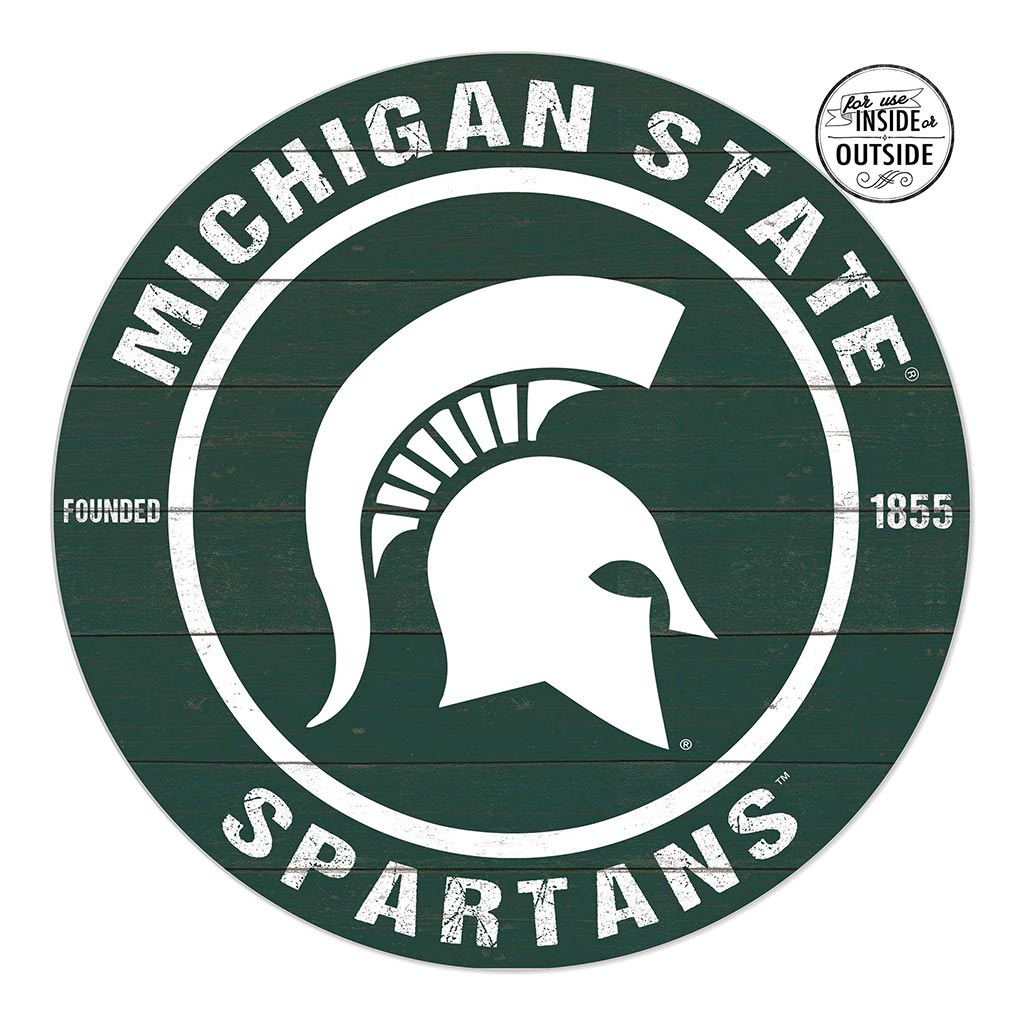20x20 Indoor Outdoor Colored Circle Michigan State Spartans