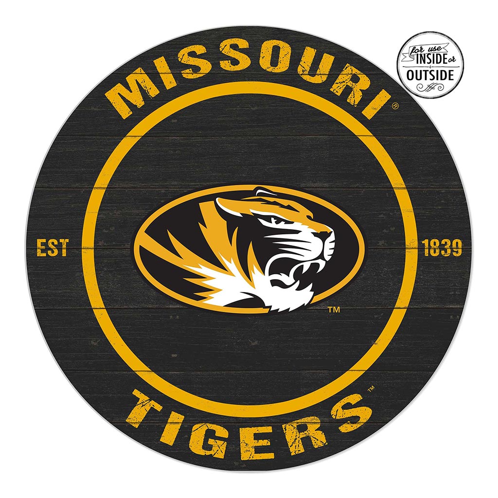 20x20 Indoor Outdoor Colored Circle Missouri Tigers