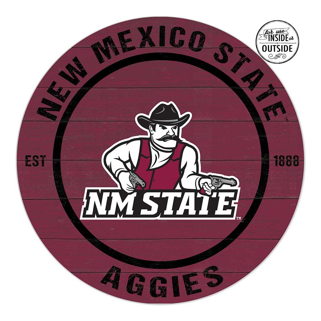 20x20 Indoor Outdoor Colored Circle New Mexico State Aggies