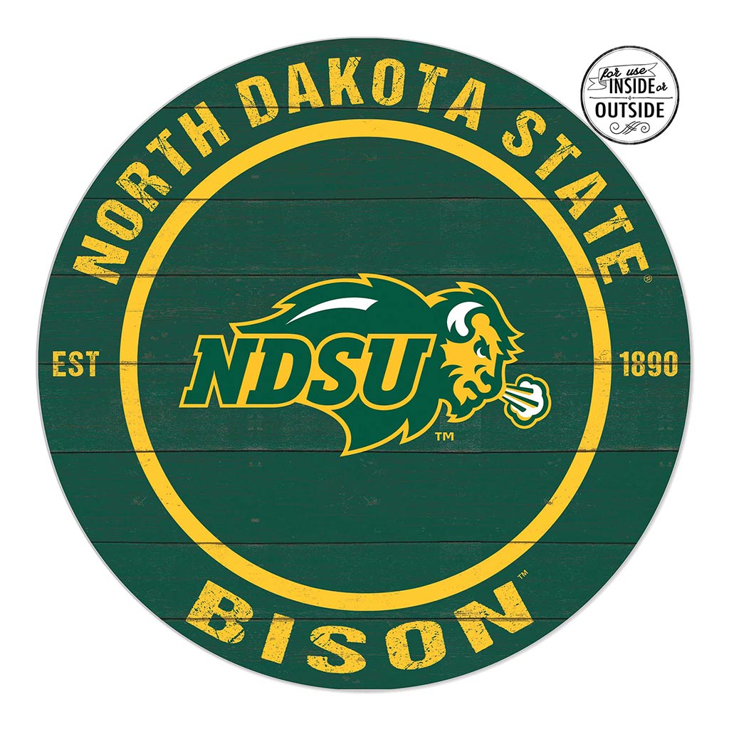 20x20 Indoor Outdoor Colored Circle North Dakota State Bison