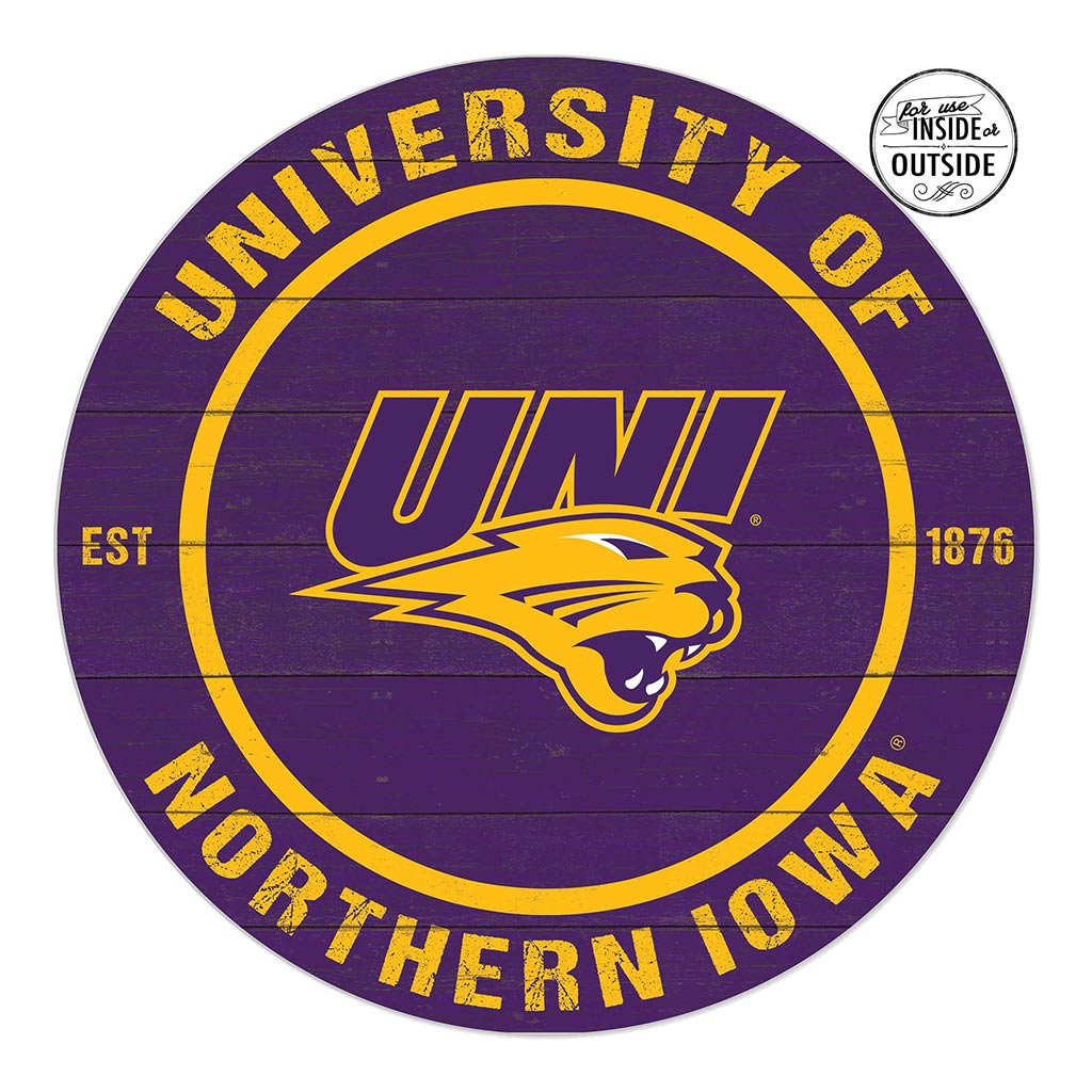 20x20 Indoor Outdoor Colored Circle Northern Iowa Panthers