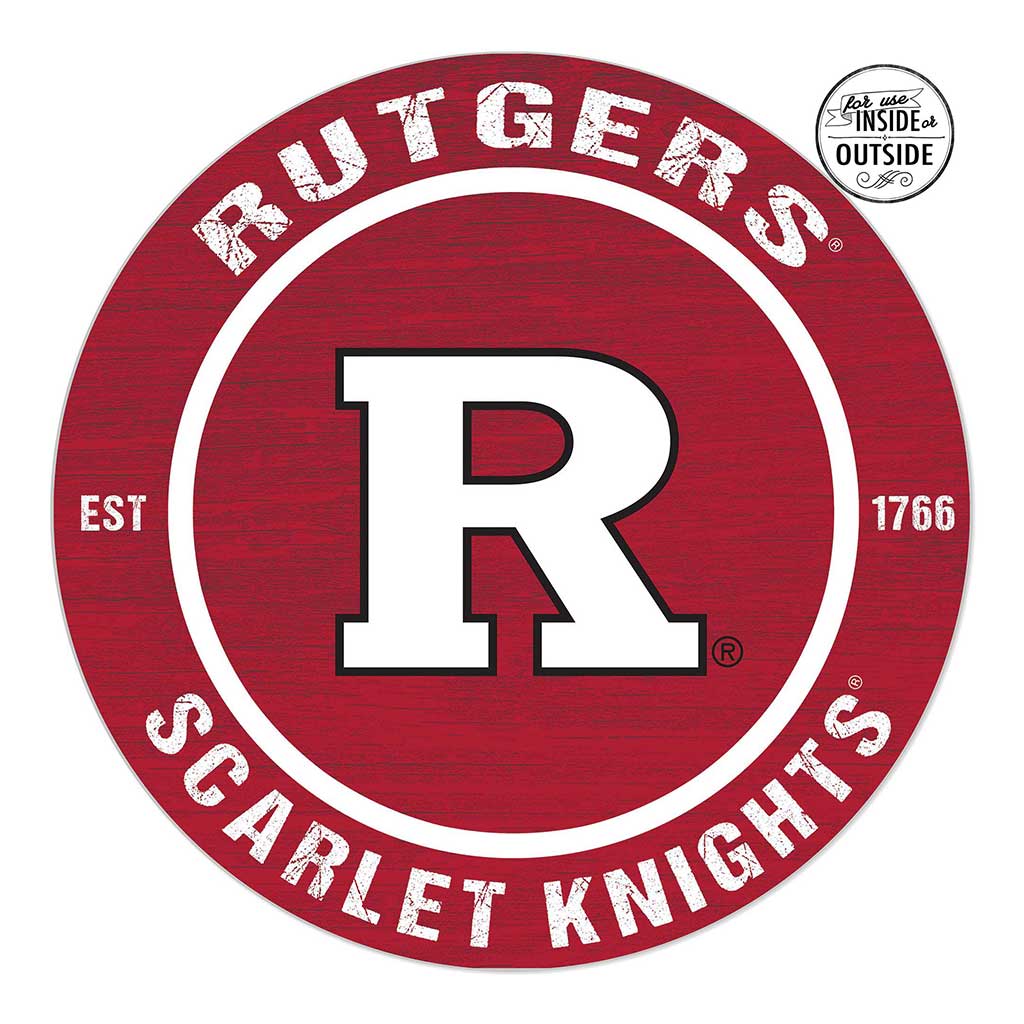 20x20 Indoor Outdoor Colored Circle Rutgers Scarlet Knights