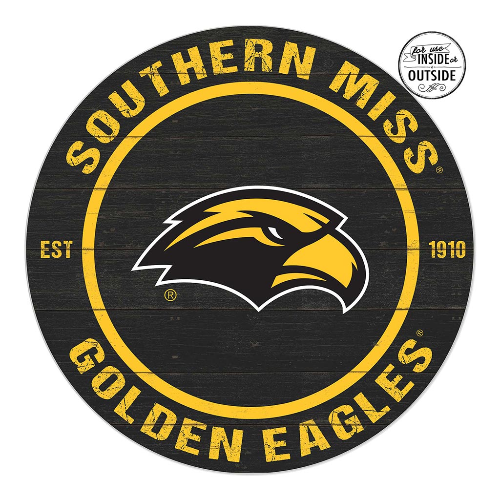 20x20 Indoor Outdoor Colored Circle Southern Mississippi Golden Eagles