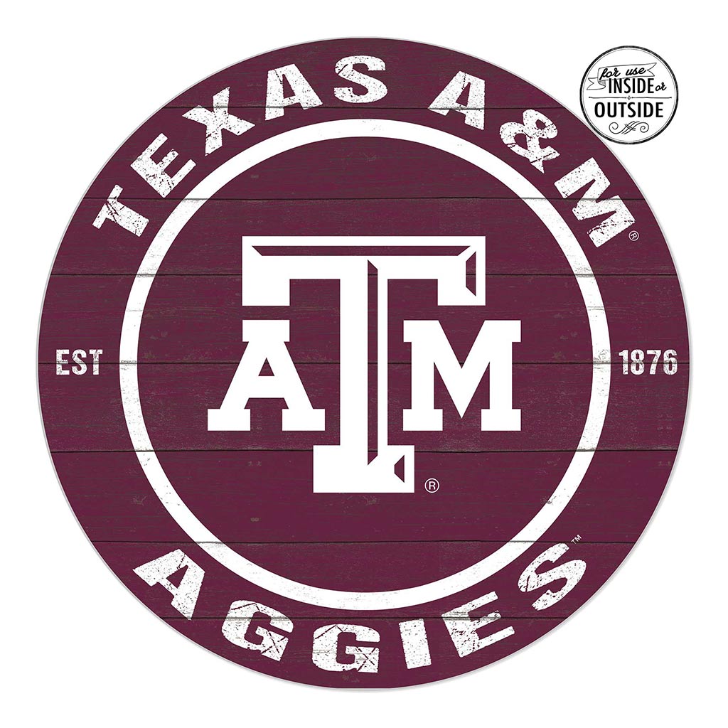 20x20 Indoor Outdoor Colored Circle Texas A&M Aggies