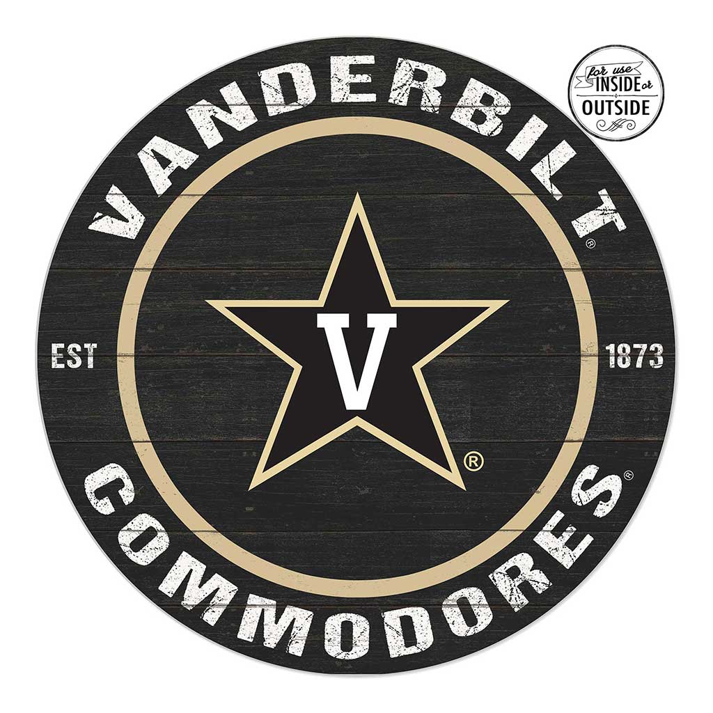20x20 Indoor Outdoor Colored Circle Vanderbilt Commodores