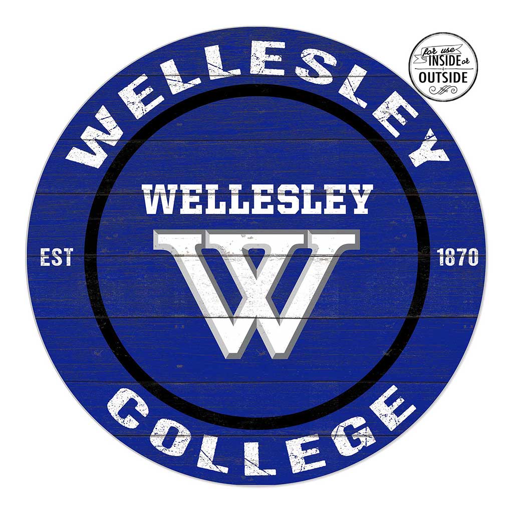 20x20 Indoor Outdoor Colored Circle Wellesley College Blue