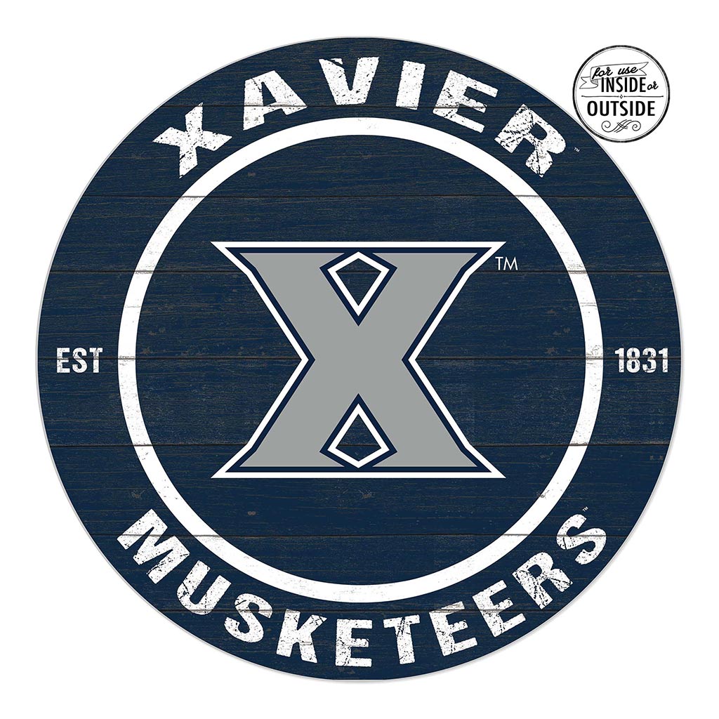 20x20 Indoor Outdoor Colored Circle Xavier Ohio Musketeers