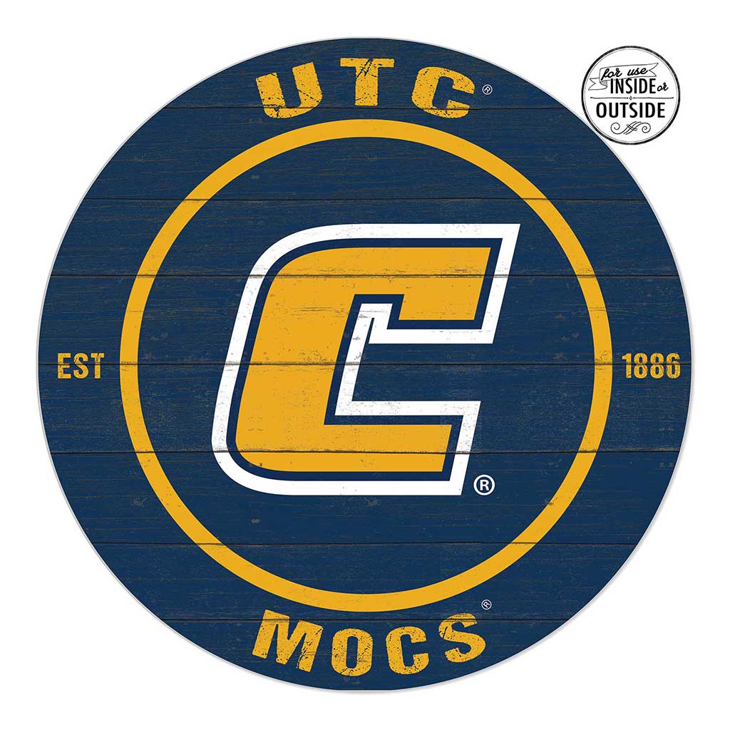 20x20 Indoor Outdoor Colored Circle Tennessee Chattanooga Mocs