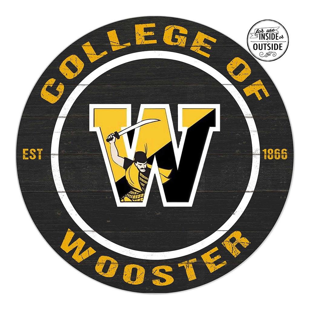 20x20 Indoor Outdoor Colored Circle College of Wooster Fighting Scots